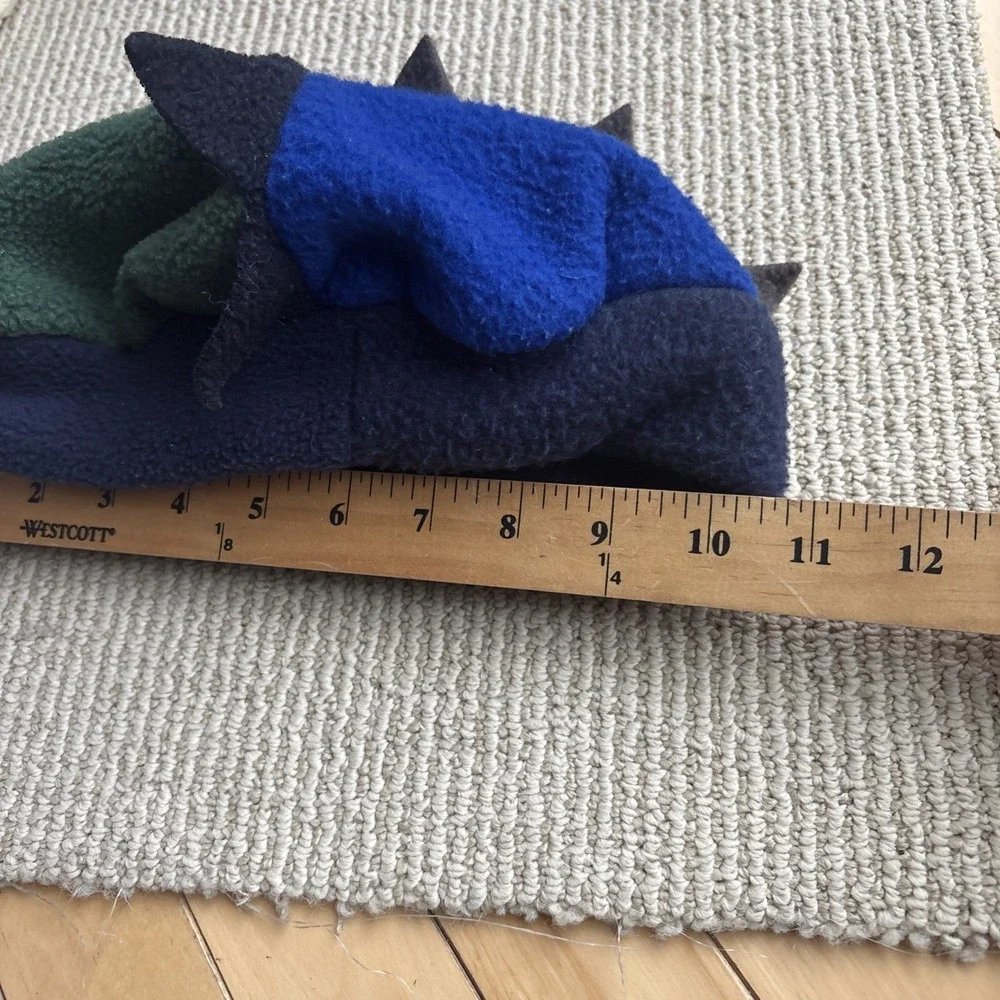 Vtg Garbage Collection Fleece Hat youth dinosaur USA 90s Polyester